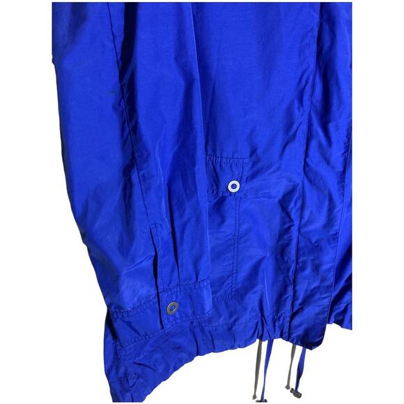 Eileen Fisher Royal Blue Funnel Neck Anorak Utility Windbreaker Jacket - M - Picture 2 of 7